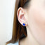 Cercei Aur 14k Floare Albastra