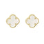 Cercei Aur 14k Floare cu Sidef 8mm