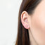 Cercei Aur 14k Floare cu Striatii