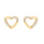 Cercei Aur 14k Inima cu Pietre Zirconia