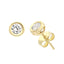 Cercei Aur 14k Model Minimalist cu Piatra Zirconia
