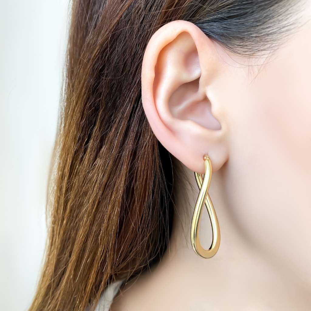 Cercei Aur 14k Rasuciti