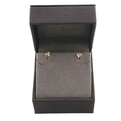 Cercei Aur 14k Semiluna si Stele cu Pietre Zirconia