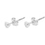 Cercei Aur Alb 14k Classic 4 mm