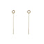 Cercei Fir Aur 14k Cerc cu Pietre Zirconia