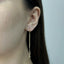 Cercei Fir Dublu Aur 14k Infinit cu Pietre Zirconia