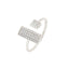 Inel Aur Alb 14k Modern Square