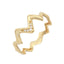 Inel Aur 14k Zig Zag cu Pietre Zirconia Albe