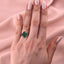 Inel Aur 14k Floare cu Malachit 1.3cm