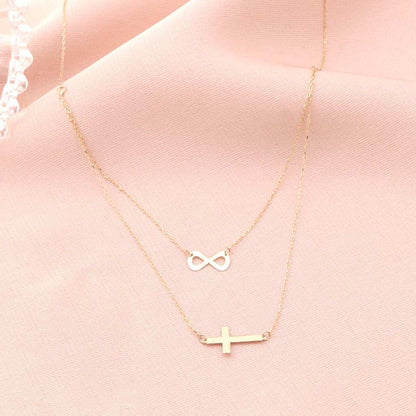 Lant Aur 14k Cruce si Infinit