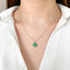 Lant Aur 14k Floare cu Malachit 1 cm
