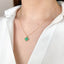 Lant Aur 14k Floare cu Malachit 1 cm