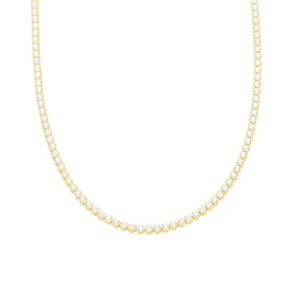 Lant Aur 14k Tennis 2.4 mm cu Pietre Albe CZ
