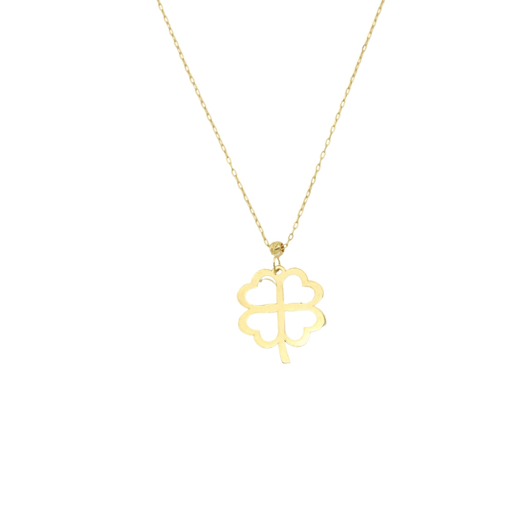 Martisor Lant Aur 14k Trifoi Norocos