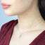 Lant Aur Alb 14k Cruce cu Pietre Zirconia Faith