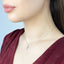 Lant Aur Alb 14k Cruce cu Pietre Zirconia Faith