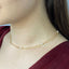 Lant Dublu Aur 14k cu Perle Naturale