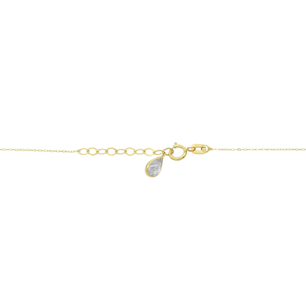 Martisor Lant Aur 14k Trifoi si Bile Multicolore