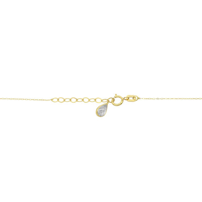 Martisor Lant Aur 14k Trifoi si Bile Multicolore