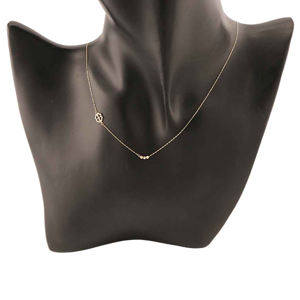 Martisor Lant Aur 14k Trifoi si Bile Multicolore
