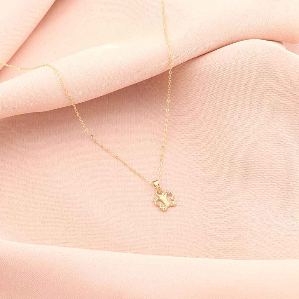 Pandantiv Aur 14k Fluture cu Pietre Zirconia