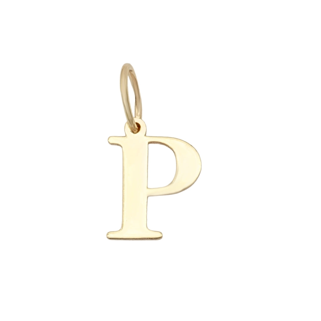 Pandantiv Aur 14k Initiala P de Tipar