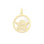 Pandantiv Aur 14k Reversibil Ingeras cu Piatra Sidef