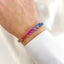 Bratara Argint Tennis Rainbow Hearts