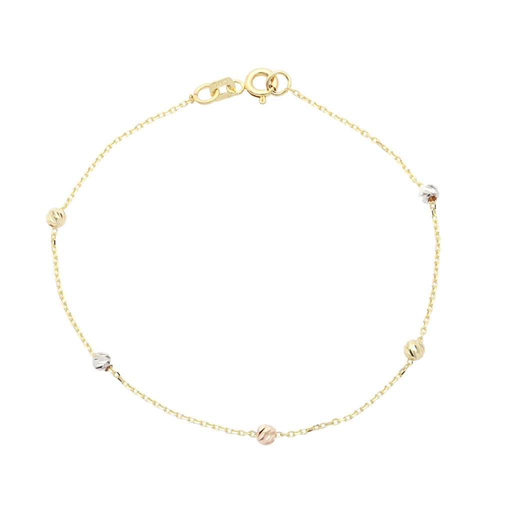 Bratara Aur 14k cu Bile Multicolore