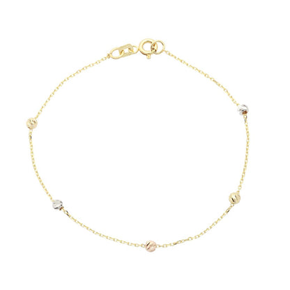 Bratara Aur 14k cu Bile Multicolore