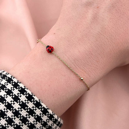 Bratara Copii Aur 14k Buburuza