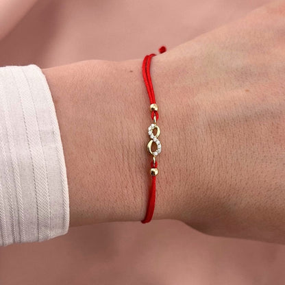 Bratara Snur Aur 14k Model Infinit cu Pietre Zirconia