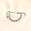 Bratara Snur cu Bile de Aur 14k si Cristal Verde Inchis 4 mm
