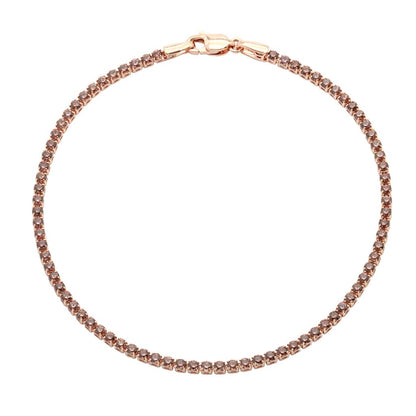 Bratara Tennis Aur Roz 14k Pietre Zirconia Maro