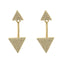 Cercei Aur 14k 3D Double Triangle