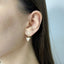 Cercei Aur 14k 3D Double Triangle