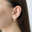 Cercei Aur 14k 3D Double Triangle