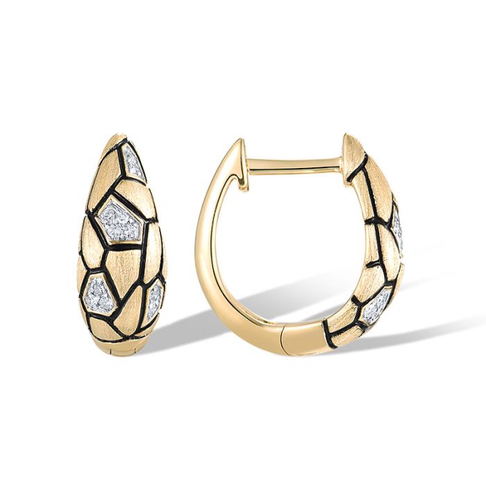 Cercei Aur 14k cu Diamante 0.0548 ct Sarpe
