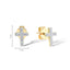 Cercei Aur 14k cu Diamante 0.060 ct Cruce