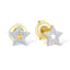 Cercei Aur 14k Cu Diamante 0,109ct Stea - SORELLY