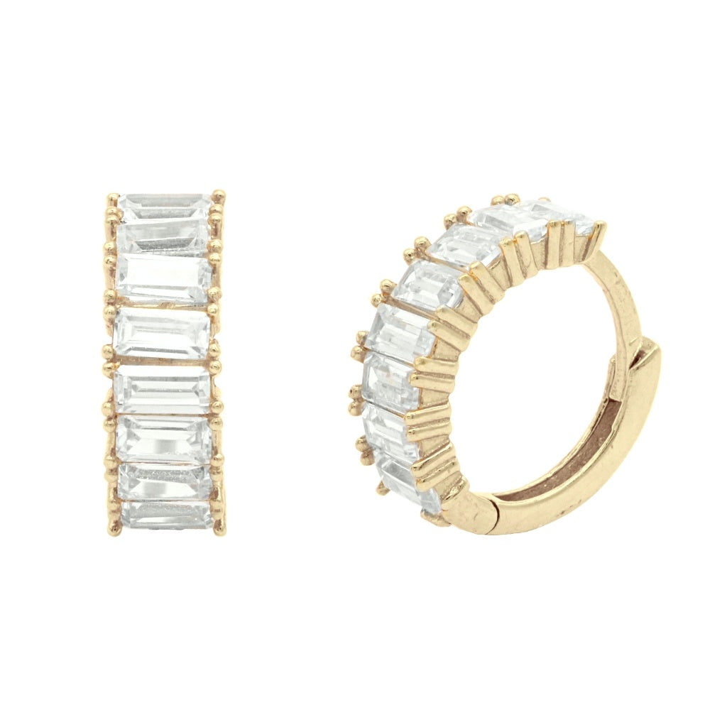 Cercei Aur 14k Eternity cu Pietre Zirconia