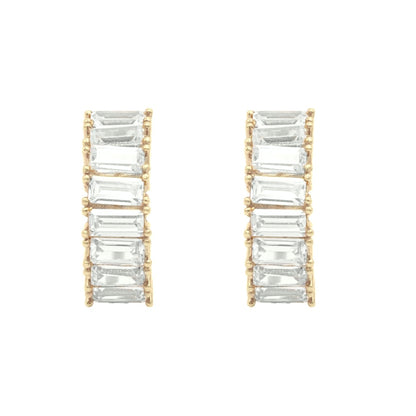 Cercei Aur 14k Eternity cu Pietre Zirconia