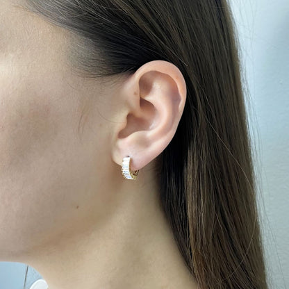 Cercei Aur 14k Eternity cu Pietre Zirconia
