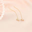 Cercei Aur 14k Fir Infinit cu Pietre Zirconia