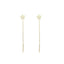 Cercei Aur 14k Fir Stea cu Pietre Zirconia