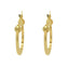 Cercei Aur 14k Hoops cu Model Grecesc