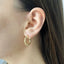 Cercei Aur 14k Hoops cu Model Grecesc