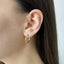 Cercei Aur 14k Hoops cu Model Grecesc