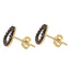 Cercei Aur 14k Inima cu Pietre Zirconia Negre
