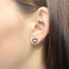 Cercei Aur 14k Inima cu Pietre Zirconia Negre